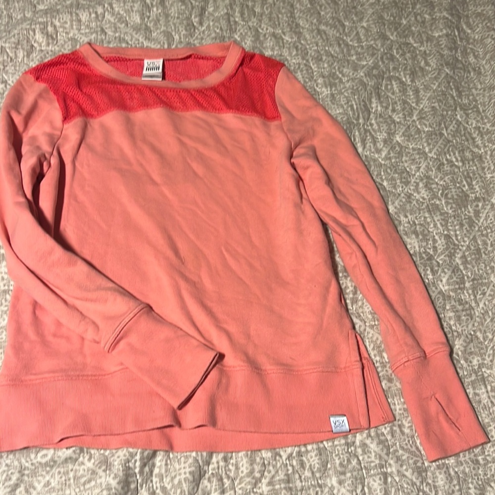 Victoria secret sport sweater shirt with open back size S